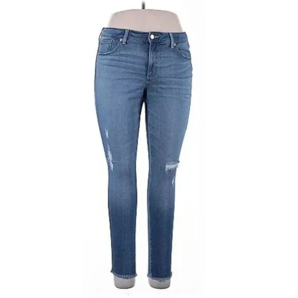 Universal Thread Skinny Jeans Distressed Stretch Mid Rise Denim Womens 4 / 27S